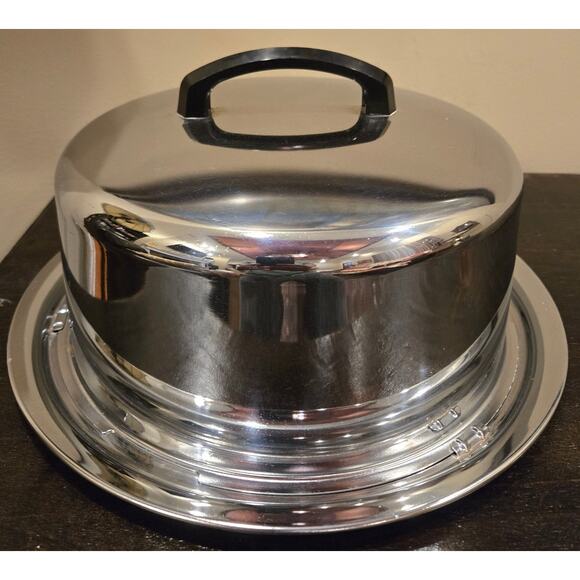 Vintage Everedy Co. Chrome Cake Carrier - Picture 2 of 7